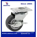 Light Duty Black PU Caster with Side Brake